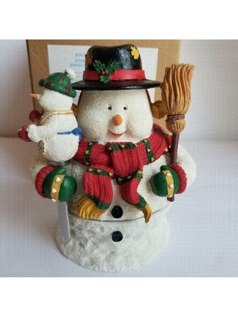 Avon Jolly Snowman Dip Set 2 Piece with Stainless Steel Spreader Knife